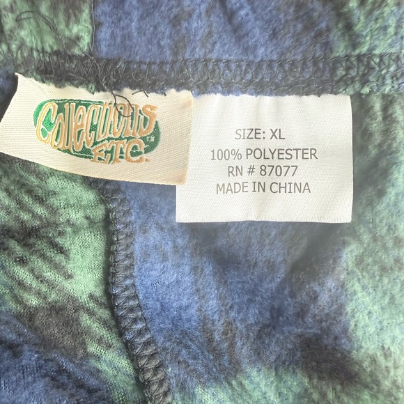 Collecting Etc Unisex Bundle Of Plaid Lounge Pants Set in Red and Blue Size XL - Picture 3 of 7